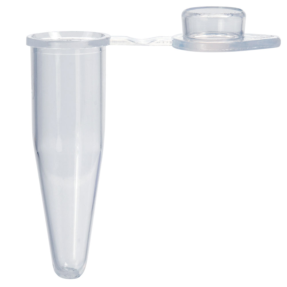 Globe Scientific 0.2mL Individual PCR Tube with Optically Clear Flat Cap for qPCR, Clear .2ml;flat cap;individual